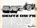 Propaganda de julho de 1965 divulgando o potencial de utilização do trator pesado DM-75 em obras civis.