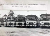 Três gerações de carrocerias Diegoli na frota do Rodoviário Expresso Brusquense, de Brusque (SC) (fonte: portal Brusque Antiga / Régulo Franquine Ferrari).
