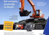 Publicidade de setembro de 2013 para a primeira máquina brasileira da Doosan.