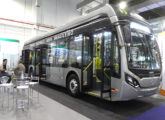 e-Bus de 12,5 m exposto na feira Veículo Elétrico Latino-Americano de 2022: o chassi é Mercedes-Benz O500 U e a carroceria, Caio Millenium IV (foto: LEXICAR).