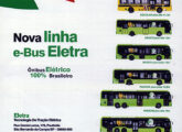 Linha de modelos da Eletra em material de divulgação preparado para a feira Lat.Bus 2024.