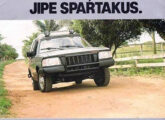 Página frontal de material publicitário para o Spartakus, já então classificado como "jipe" (fonte: Jorge A. Ferreira Jr.).