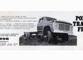 A Engesa ressaltava em suas propagandas que seus sistemas de tração eram reconhecidos "como equipamento original dos veículos Ford, Dodge e Chevrolet"; o anúncio é de dezembro de 1971.