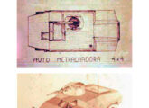 Os desenhos da Engesa e do Parque de Motomecanização do Exército que deram origem ao Jararaca (fonte: Jorge A. Ferreira Jr.).