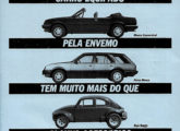 Após lançar sua primeira cabine-dupla, a Envemo divulga neste anúncio de junho de 1985 a diversidade de sua linha de veículos (fonte: João Luiz Knihs).