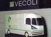 Vecoli é o nome deste veículo para coleta de lixo com carregamento pela frente mostrado na XIII Expo.