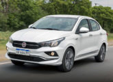 Fiat Cronos, sedã derivado do Argo, fabricado na Argentina a partir de 2018.