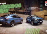 Publicidade de fevereiro de 2025 para os dois modelos híbridos nacionais da Fiat.