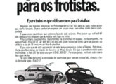 Os mesmos três carros, em publicidade de dezembro de 1977 dedicada a frotistas.