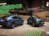 Publicidade de fevereiro de 2025 para os dois modelos híbridos nacionais da Fiat.