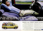 Publicidade de lançamento da Strada com cabine estendida.