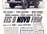Note a nova cabine Brasinca nesta publicidade de 1958, anunciando o lançamento do FNM D-11000.