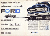 Propaganda de lançamento do caminhão Ford nacional.