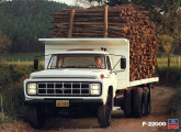 Ford F-22000, a versão mais pesada da linha F, em folheto de propaganda de 1986 (fonte: site caminhaoantigobrasil).