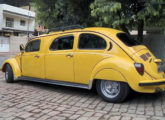 Fusca 1974 alongado 1,25 m e transformado em limusine com quatro portas e sete lugares pelo lanterneiro José Lúcio Fazollo, de Castelo (ES); o trabalho foi desenvolvido em três anos, entre 2015 e 2018 (fonte: Maurício Lyra / agazeta).