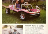Desde o início a Fapinha projetou diversas variantes para cada um de seus modelos: aqui, a partir de seu primeiro minibuggy, as versões Fashion e Off Road (fonte: Paulo Roberto Steindoff).