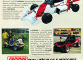 Fórmula Indy de Fittipaldi, Cross e Speed em publicidade da Fapinha (fonte: Paulo Roberto Steindoff).