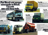 Publicidade de janeiro de 1978 mostrando a linha de modelos Fiat Diesel para o ano.