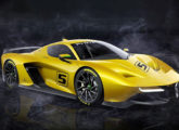 Imagem digital do GT EF7 Vision, criação conjunta de Emerson Fittipaldi, Pininfarina e HWA.