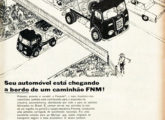FNM como "caminhão-cegonha" - naturalmente transportando sedãs JK.