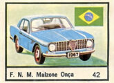 FNM Onça em álbum de figurinhas de 1968.