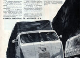 "O verdadeiro peso pesado não se faz adaptando terceiros eixos", registra o texto desta propaganda de fevereiro de 1970, arrematando: "o FNM já nasceu peso pesado".