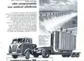 Publicidade FNM de dezembro de 1957 registrando a construção da hidrelétrica do São Francisco..
