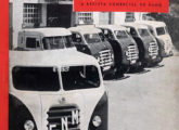 Cabines FNM de origens diversas ilustram a capa da revista Automóveis & Acessórios de janeiro de 1958: a original de fábrica, uma não identificada, três Metro e uma Brasinca.