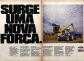 Propaganda institucional de setembro de 1987 anunciando a aquisição da divisão de tratores da Ford pela New Holland.