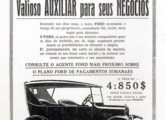 Ford T em publicidade de maio de 1924, já sem o rebuscamento das peças anteriores.