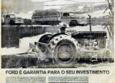 Caminhões F-600, como coadjuvantes do trator Ford em publicidade de 1964 (fonte: Jorge A. Ferreira Jr.).