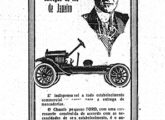 Anúncio de julho de 1923, com o mesmo fim - anunciar chassis próprios para receber "uma carrosserie construída de acordo com as necessidades de seu estabelecimento".