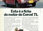 Publicidade de novembro de 1970, quando do lançamento do Corcel 71.