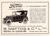 Ford T em publicidade de abril de 1927; o modelo seria descontinuado no mês seguinte e logo substituído pelo Modelo A.