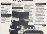 Remando contra a corrente: embora já dispusesse de opção diesel, ainda em 1973 a Ford insistia em defender a utilização da gasolina em caminhões (fonte: João Luiz Knihs).