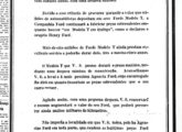 Anúncio de outubro de 1928 dedicado à prestação de assistência técnica à enorme frota remanescente de carros Ford T: segundo o próprio Henry Ford, a Companhia "continuará a fabricar peças sobressalentes enquanto houver 'um Modelo T em tráfego' ".