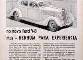 Foi espantosa a rapidez na evolução do automóvel entre os anos 20 e 30, como mostra esta propaganda de junho de 1935.