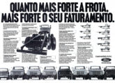 Publicidade de abril de 1978 para a linha de caminhões Ford, então com oito modelos e capacidades entre 6 e 30,5 toneladas.