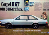 Publicidade ressaltando as cinco marchas do Corcel II GT 1979.