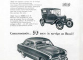 Publicidade institucional de setembro de 1949 registrando os 30 anos da Ford no Brasil.