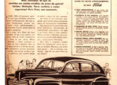 Automóvel Ford 1946 - o mesmo modelo pré-Guerra, com pequenas alterações; a publicidade é de janeiro daquele ano.