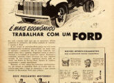 Assim como nos automóveis, a produção de caminhões foi retomada com modelos pré-Guerra, como mostra esta série de propagandas, publicadas em junho de 1946, ... 