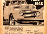 Em 1948 a linha de caminhões Ford foi totalmente renovada; a publicidade é do mês de março.