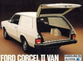 Com a mesma mecânica da Belina, o Corcel II Van foi lançado junto com a picape: a imagem mostra a capa de um folder da época.