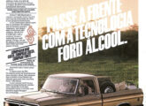 Propaganda de março de 1983 para a recém-lançada F-100 a álcool.