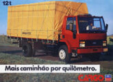 Capa de folheto técnico para as versões 1215 e 1218 da linha Cargo.