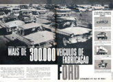 A Ford foi profíqua em propagandas institucionais no final da década de 50, como esta, de fevereiro de 1958, registrando os mais de 300.000 veículos produzidos no Brasil desde 1919.