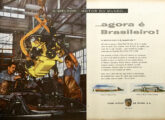 Propaganda institucional de novembro de 1959 registrando a inauguração da fábrica de motores V8 - autodeclarado "o melhor motor do mundo".