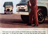 Publicidade de 1961 procurando lembrar a tradição e a resistência dos caminhões Ford.