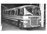 Novo rodoviário Presidente, nas cores do Expresso Brasileiro e com chassi Scania, no stand da Grassi no V Salão do Automóvel, no final de 1966 (fonta: site toffobus).